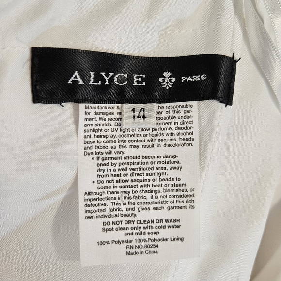 Alyce Paris Pink Floral A-Line Strapless Dress 3709 - Picture 5 of 5